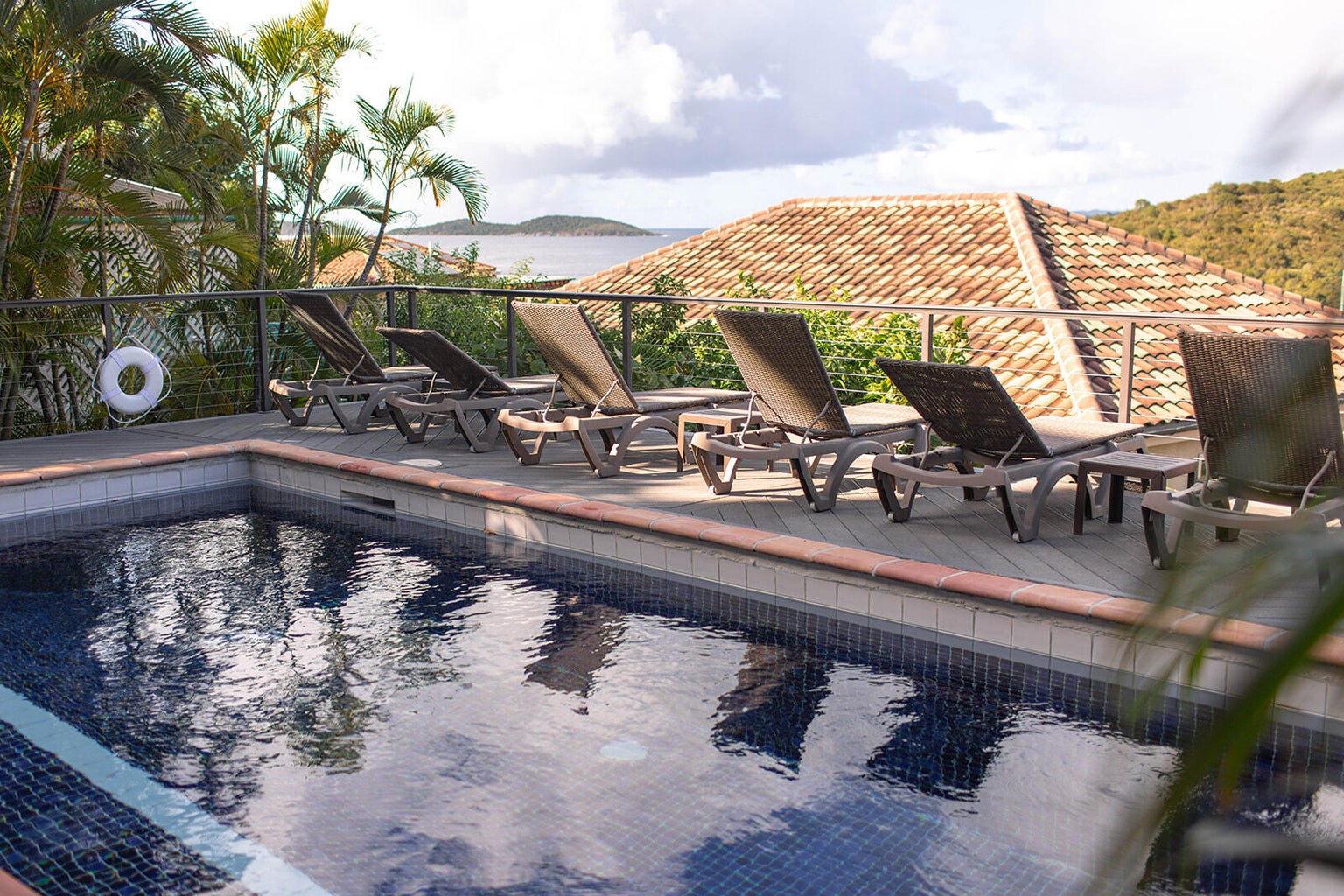 Battery Hill pool overlooking Cruz Bay