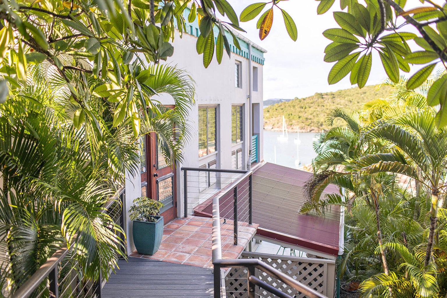 Walkway at Harbor View with Caribbean view